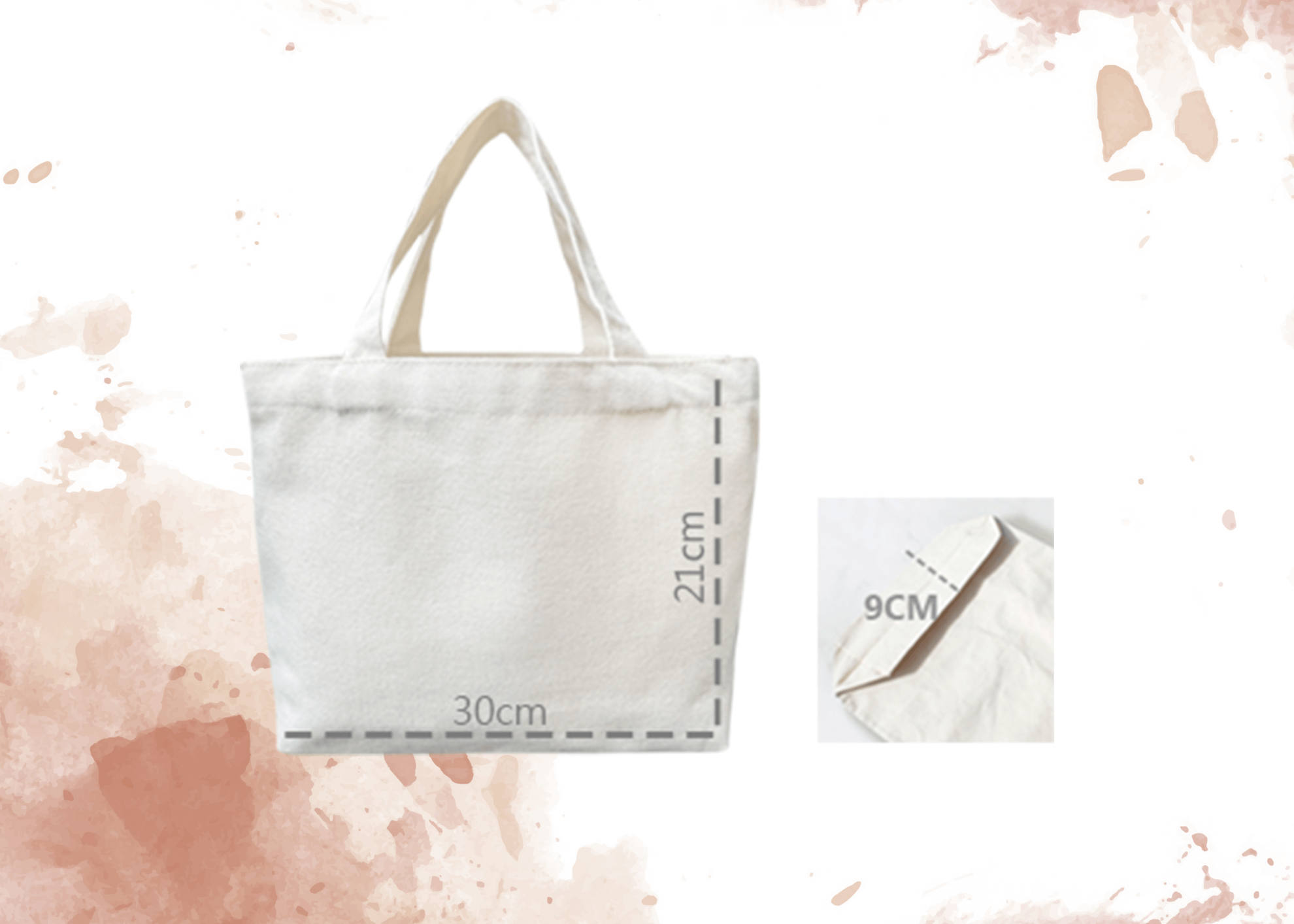 經典帆布 小提袋 寬底