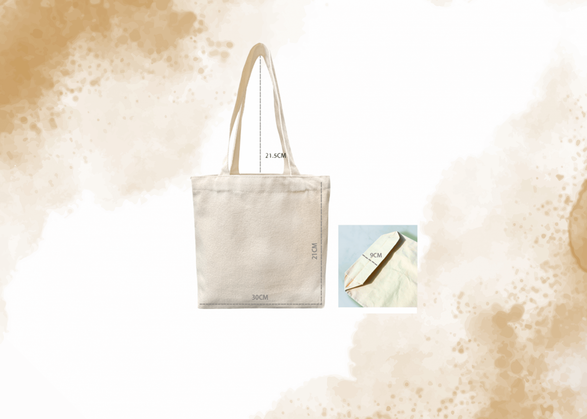 經典帆布 小提袋 寬底 長握把