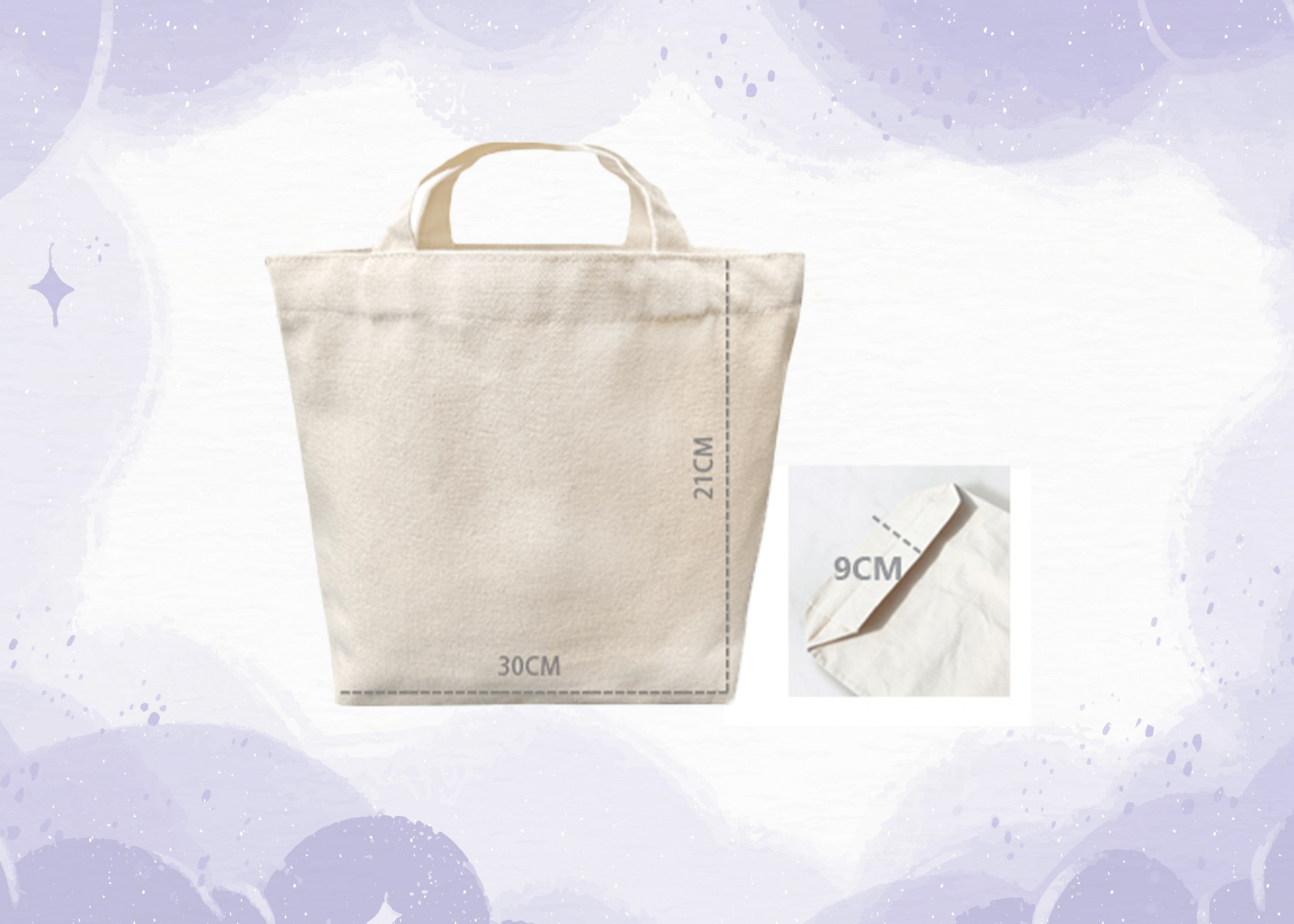 經典帆布 小提袋 寬底 短握把