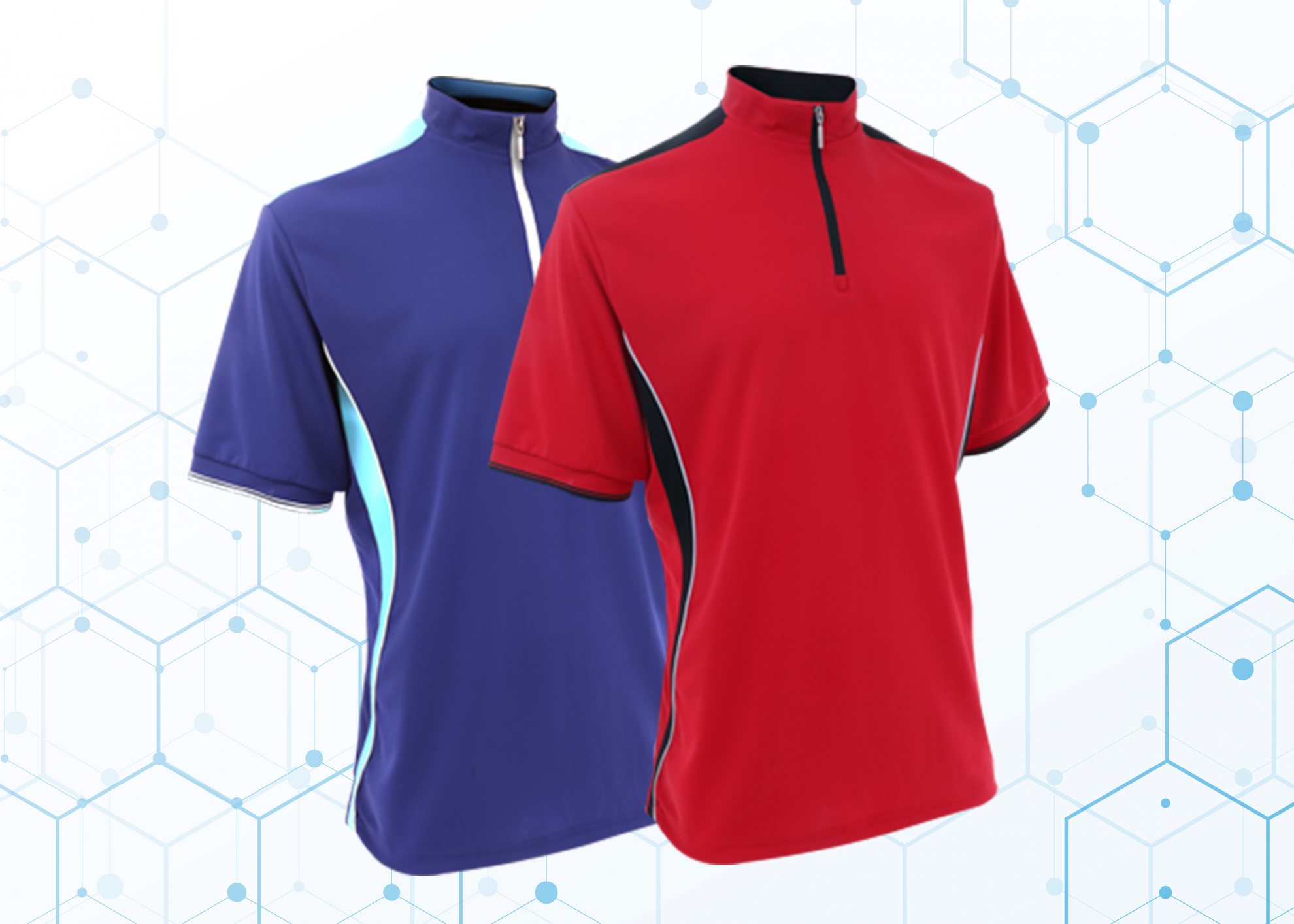 MIT 拉鍊款撞色排汗POLO衫(女版立領)