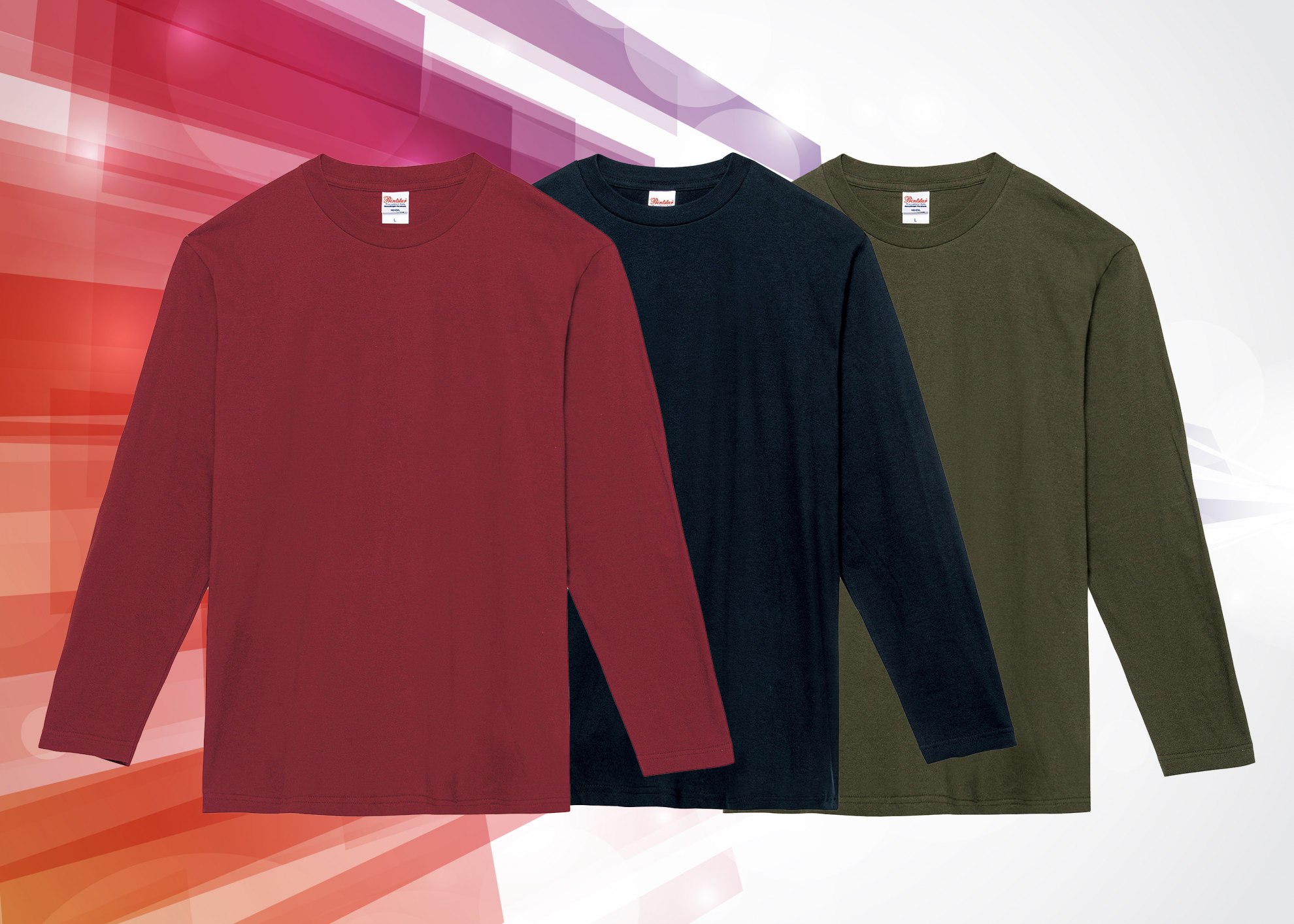 Printstar 00102-CVL 全棉圓領長袖Ｔ恤